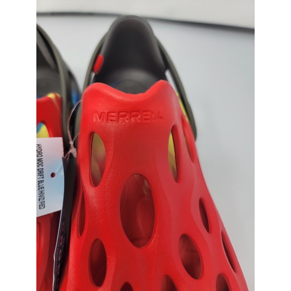 NWT Merrell Hydro Moc Drift Shoes Size 11 - Red/Blue/HiViz (Tie Dye) - Picture 5 of 9
